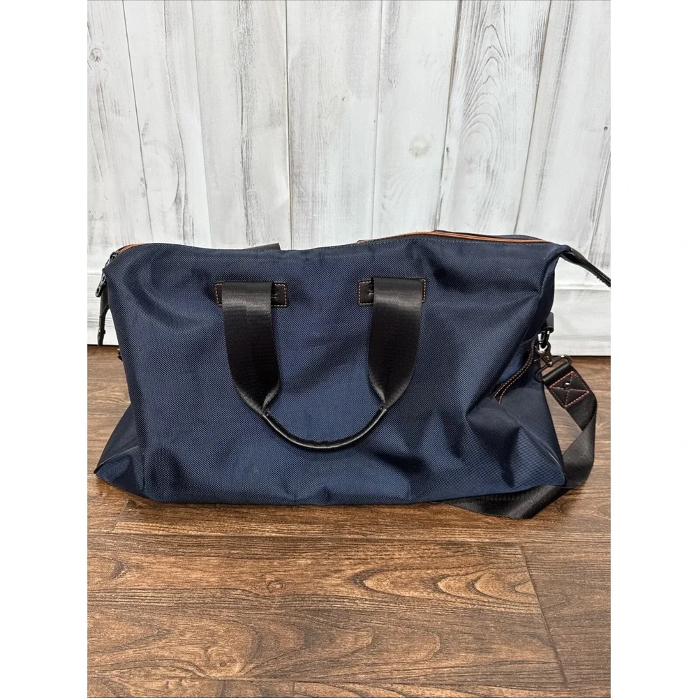 ROBERT GRAHAM Le Clerc II Weekend Duffle Bag Navy Blue Weekender Travel Carryon